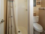 Cute guest house bathroom with a walk in shower